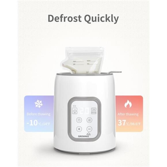 Bottle Warmer, GROWNSY 8-in-1 Fast Baby Milk Warmer with Timer for Breastmilk - Picture 4 of 7